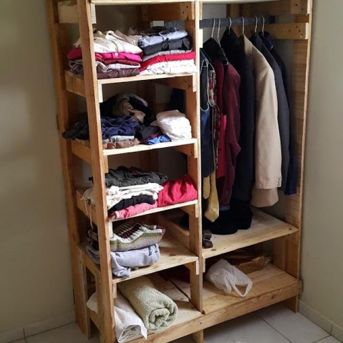 Wardrobe made of wood deals